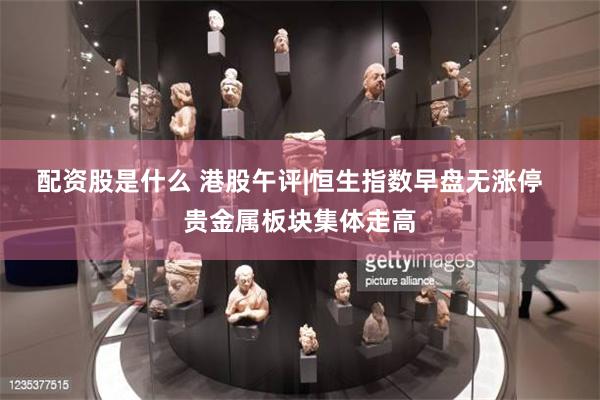 配资股是什么 港股午评|恒生指数早盘无涨停   贵金属板块集体走高