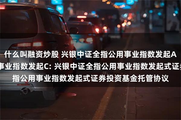 什么叫融资炒股 兴银中证全指公用事业指数发起A,兴银中证全指公用事业指数发起C: 兴银中证全指公用事业指数发起式证券投资基金托管协议