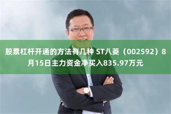 股票杠杆开通的方法有几种 ST八菱（002592）8月15日主力资金净买入835.97万元