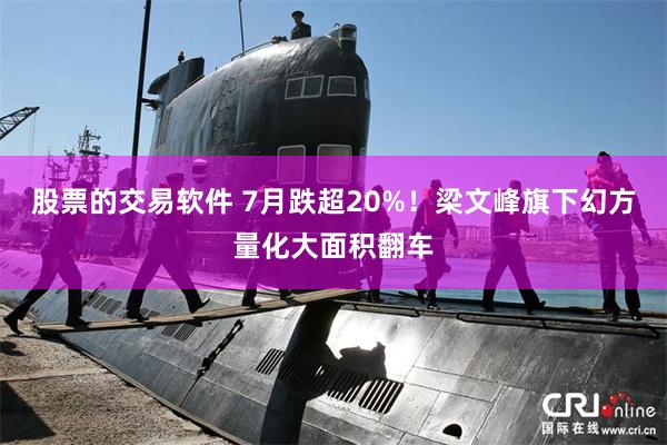 股票的交易软件 7月跌超20%!梁文峰旗下幻方量化大面积翻车