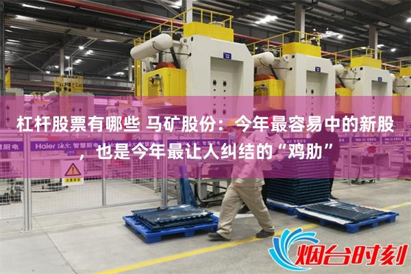 杠杆股票有哪些 马矿股份:今年最容易中的新股,也是今年最让人纠结的“鸡肋”