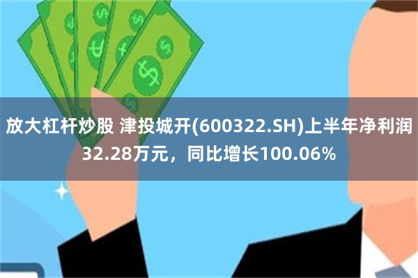 放大杠杆炒股 津投城开(600322.SH)上半年净利润32.28万元，同比增长100.06%